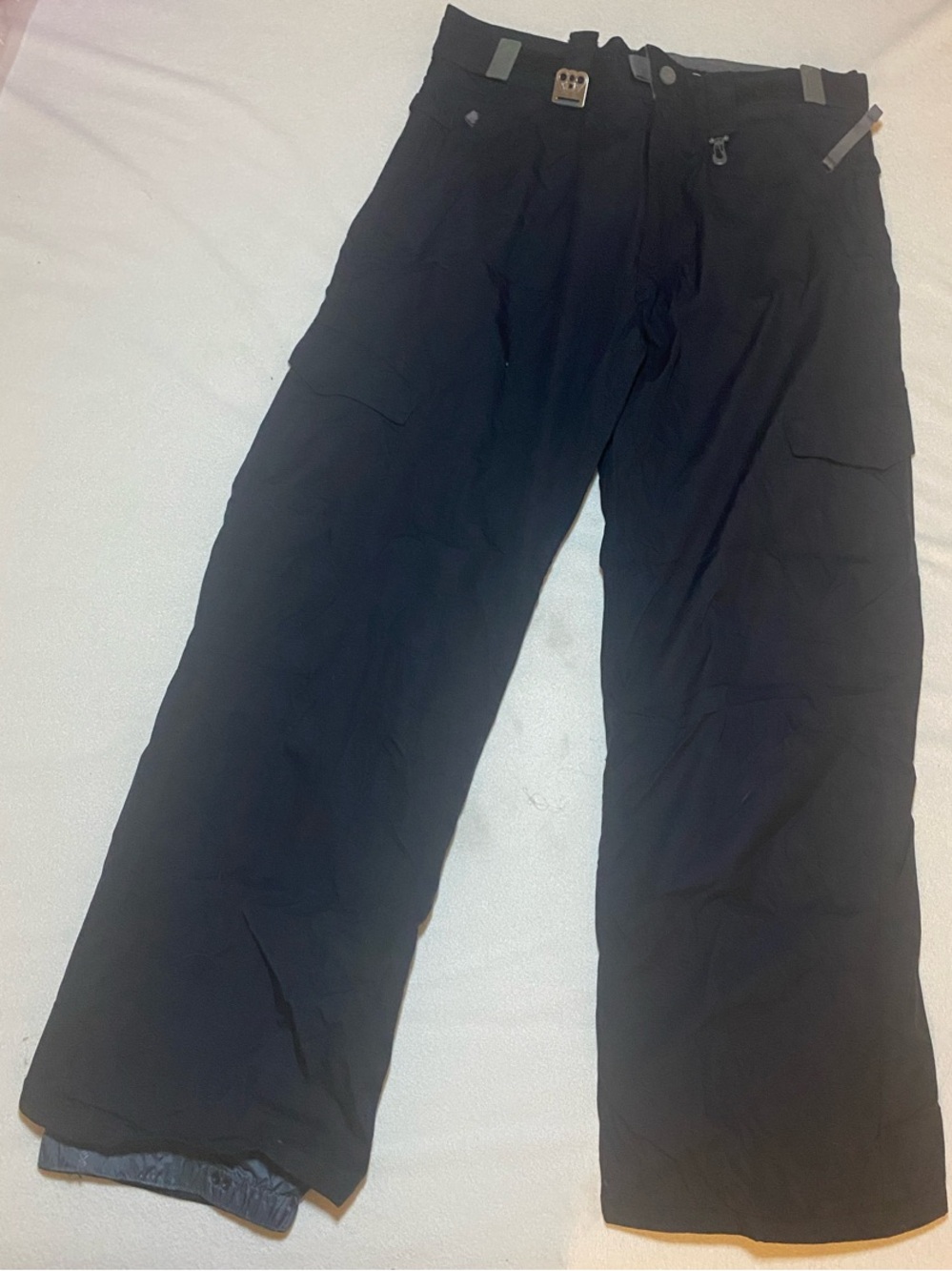 686 Men's Black Snow Pants with Zip Pockets